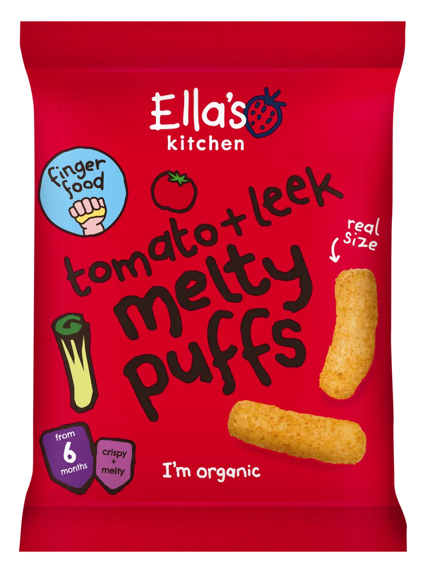 Ella's Kitchen melty puffs 6m+ tomato leek