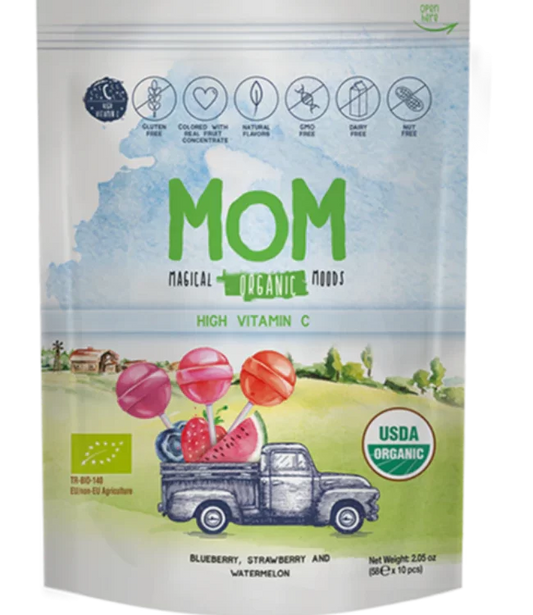 Mom Organic lollipop 10 per pack