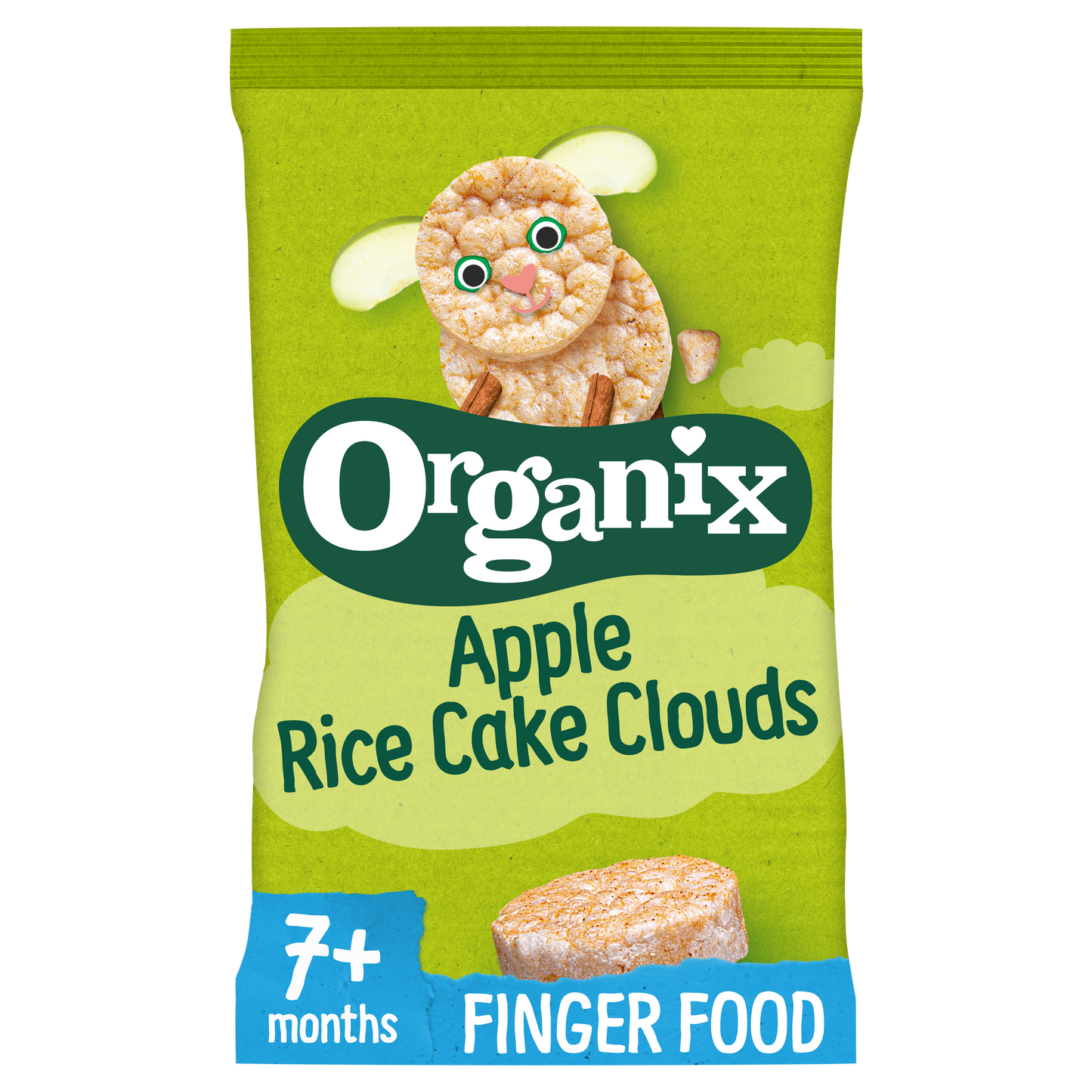 Organix apple cloud rice cakes 7m+