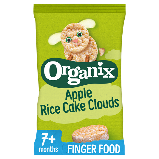 Organix apple cloud rice cakes 7m+